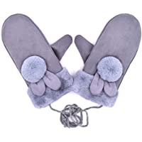 WENTS Guantes De Invierno De Señora Calidez de Ante con Guantes Gruesos De Piel Gruesa- Prueba De Viento Al Aire Libre…